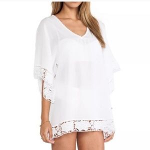 White bikini coverup top